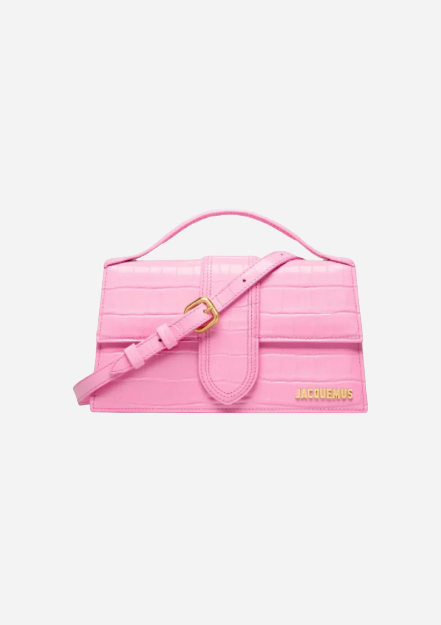 JACQUEMUS LE GRAND BAMBINO CROCODILE PINK