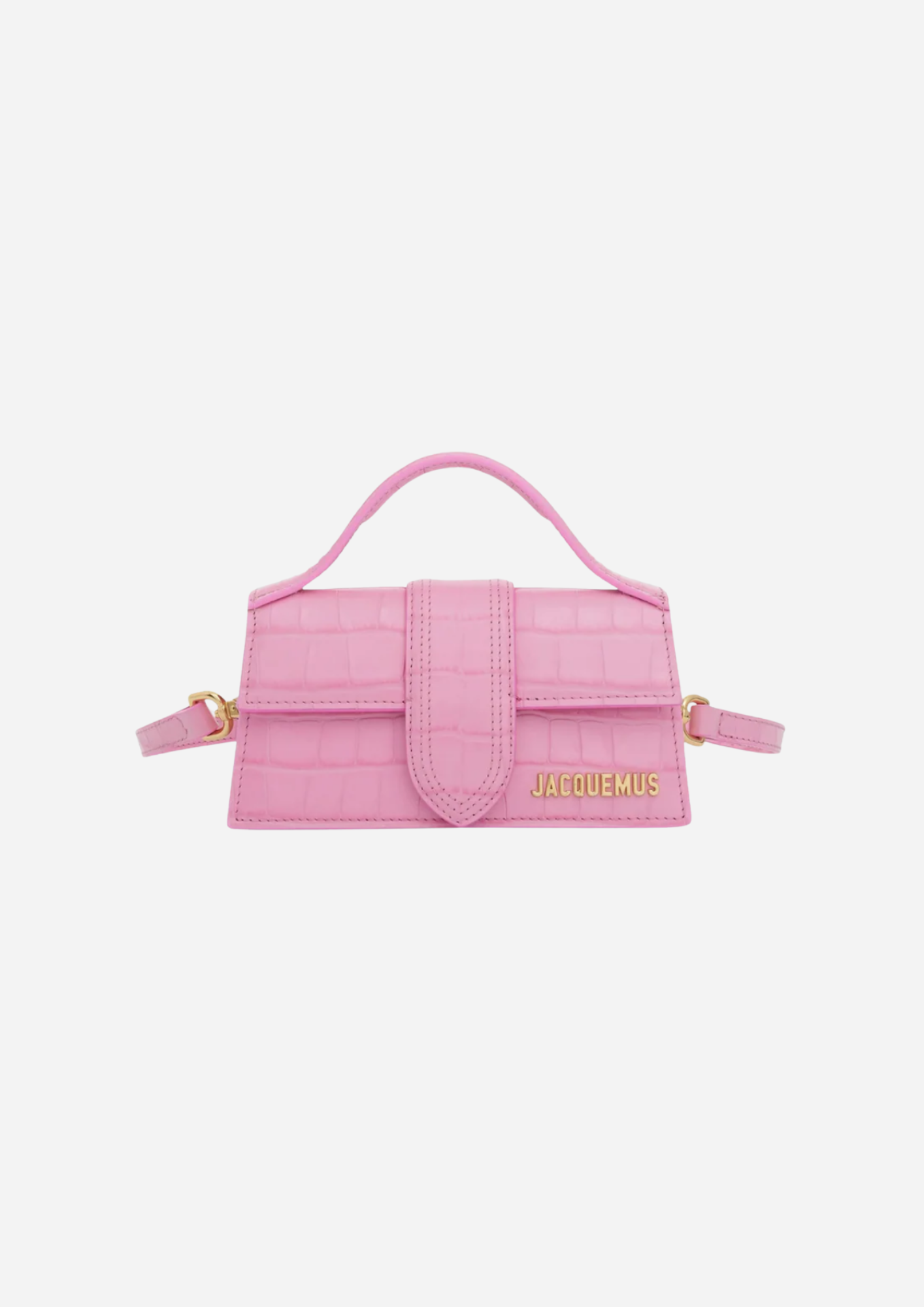 JACQUEMUS LE BAMBINO CROCODILE PINK