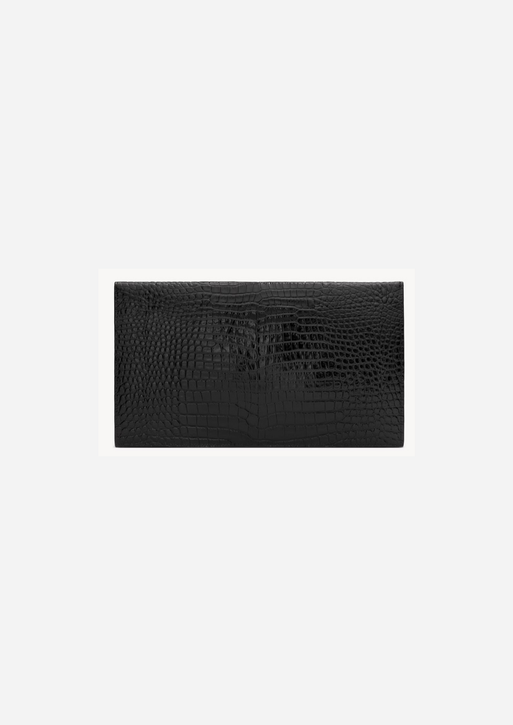 SAINT LAURENT UPTOWN POUCH IN GRAINED GLOSSY CROCODILE LEATHER