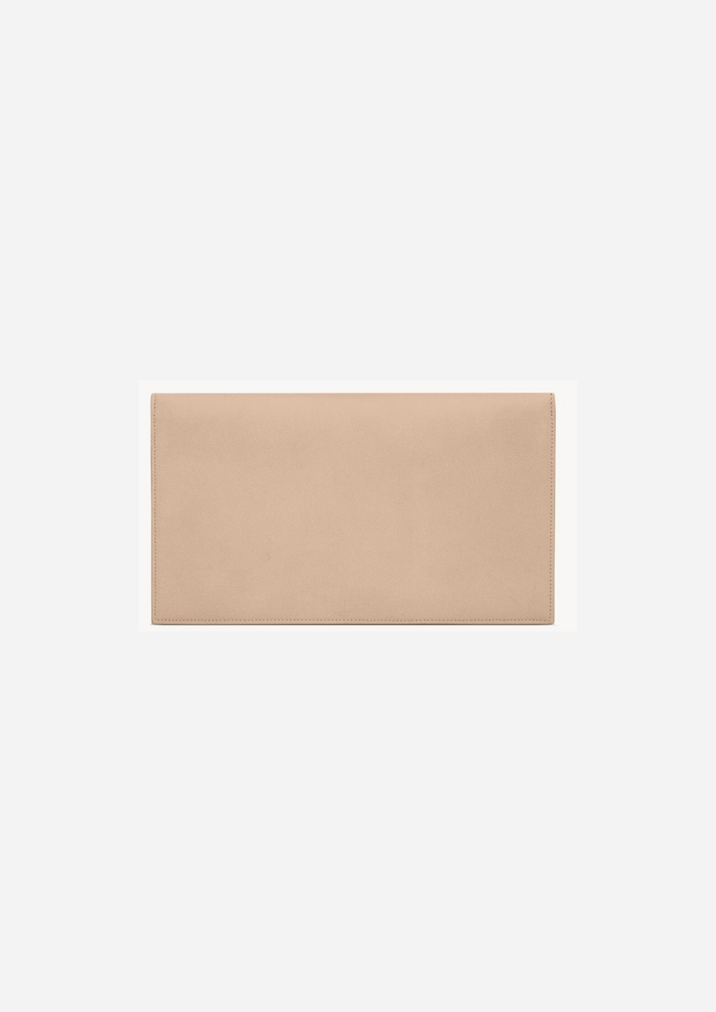 SAINT LAURENT UPTOWN POUCH IN GRAINED GRAIN DE POUDRE LEATHER DARK BEIGE