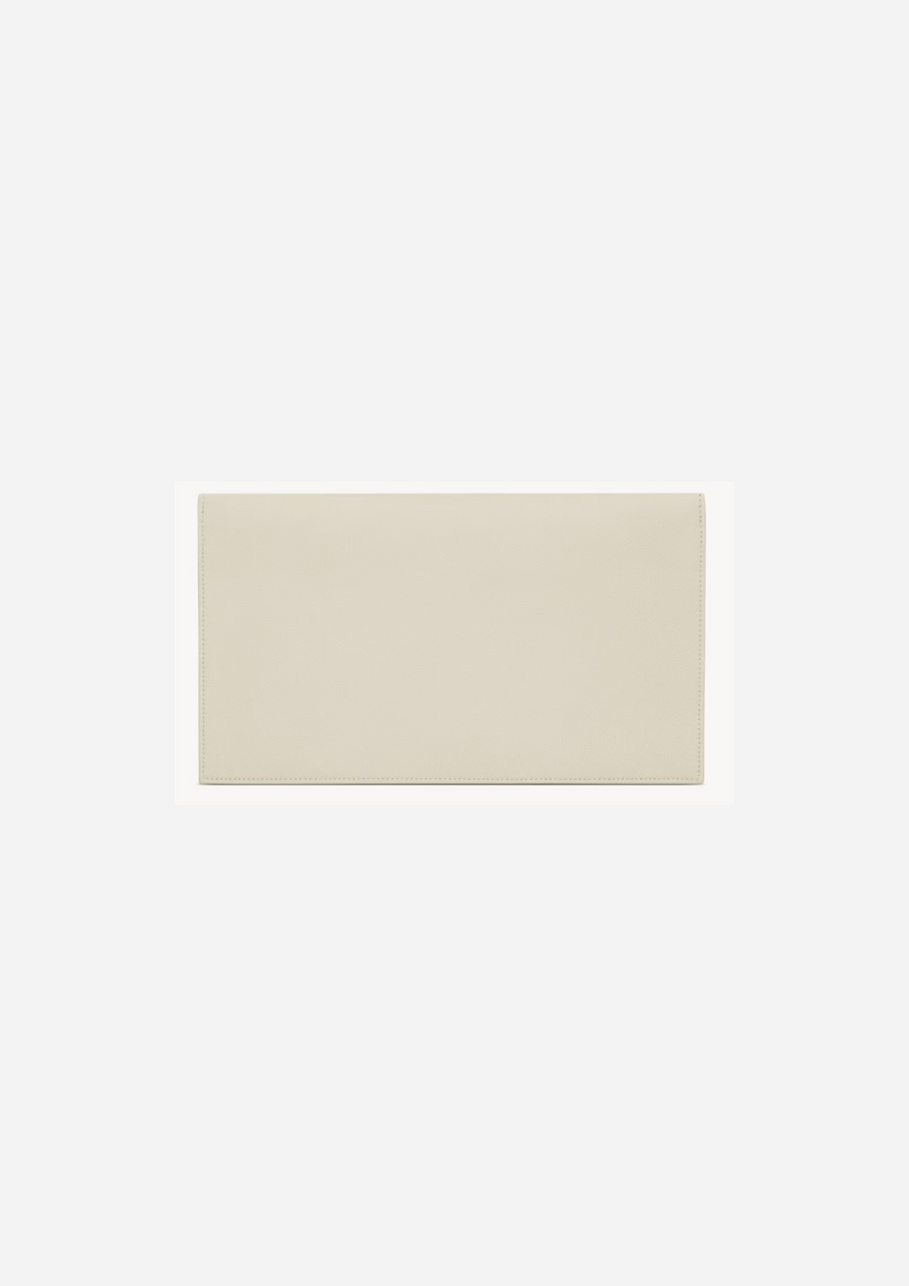 SAINT LAURENT UPTOWN POUCH IN GRAINED GRAIN DE POUDRE LEATHER VINTAGE WHITE