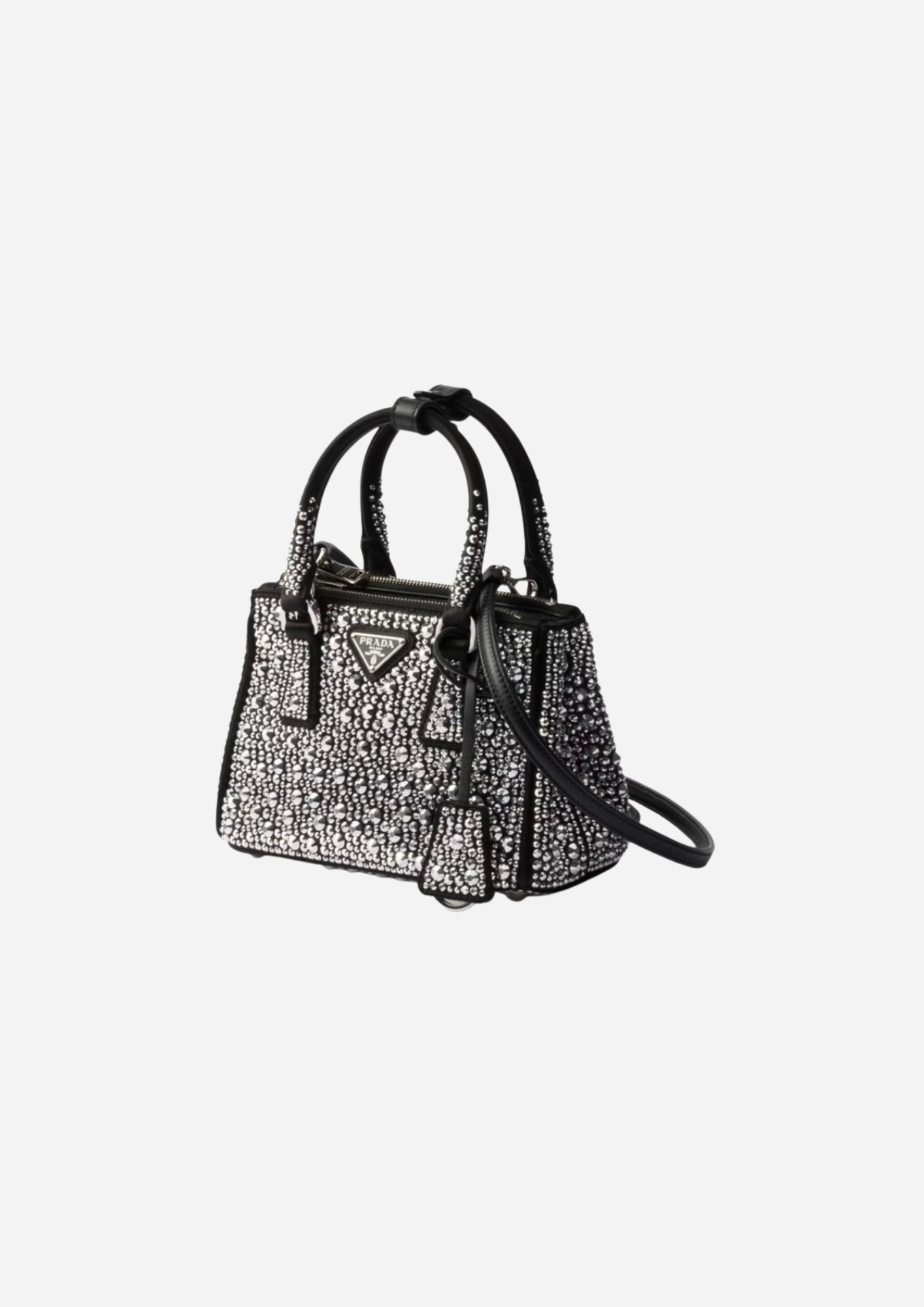 BORSA PRADA GALLERIA MINI IN RASO CON CRISTALLI