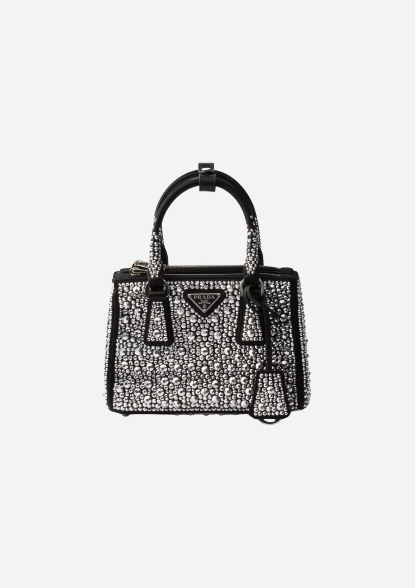 BORSA PRADA GALLERIA MINI IN RASO CON CRISTALLI