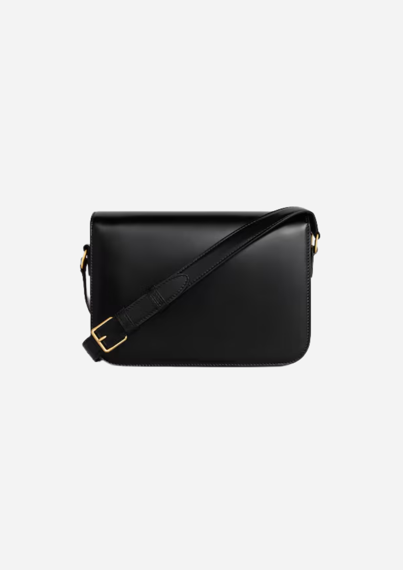 CELINE BORSA TRIOMPHE CLASSIQUE IN PELLE DI VITELLO LUCIDA NERA