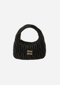 MIU MIU HOBO WANDER SMALL NAPPA QUILTED BLACK