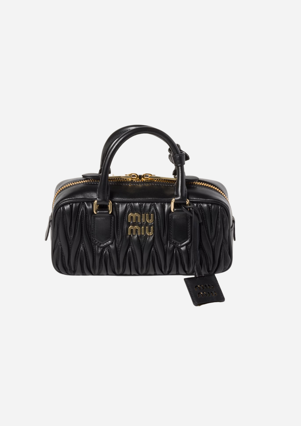 MIU MIU BORSA ARCADIE EN NAPPA MATELASSÉ RÉGULIER NOIR