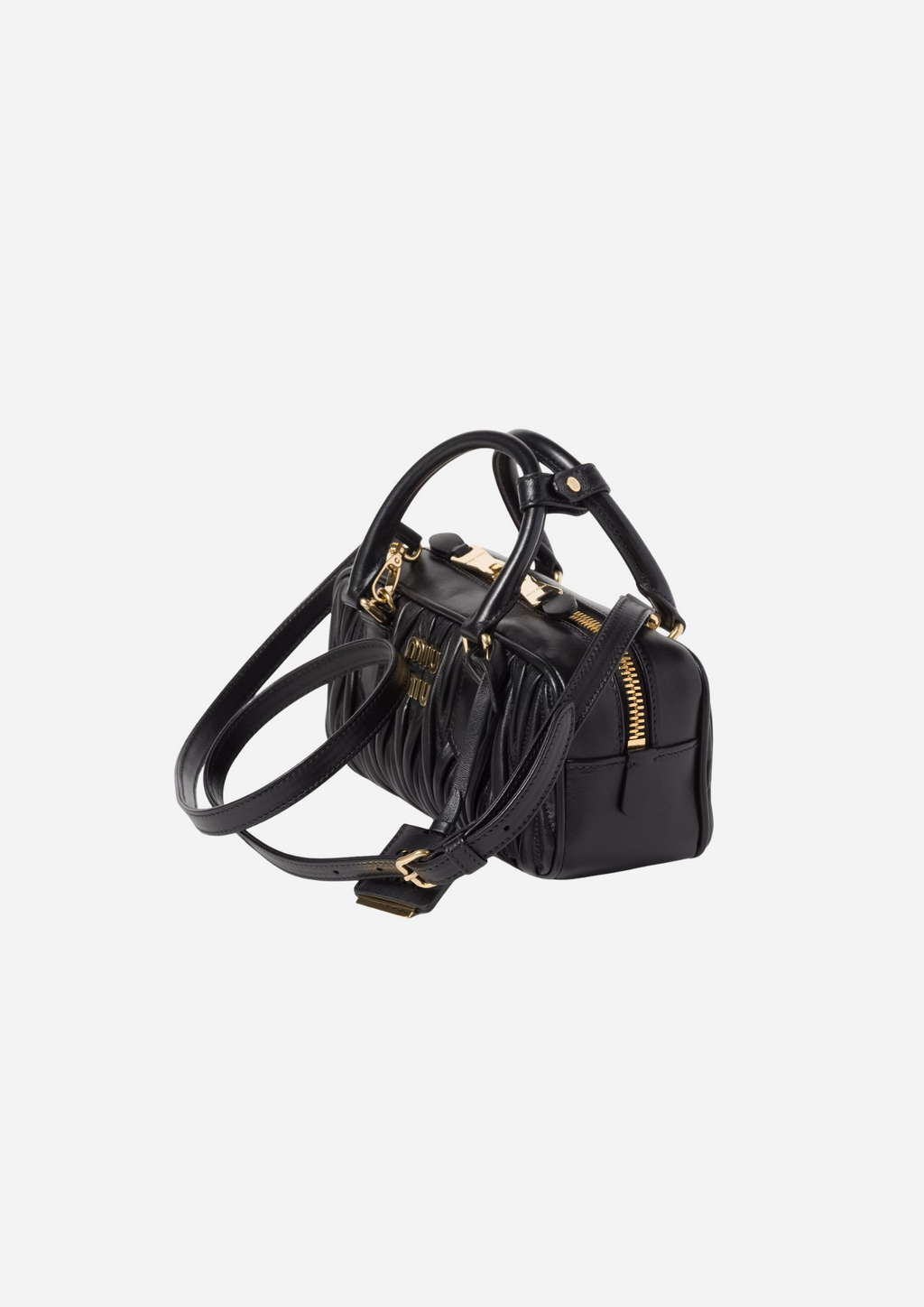 MIU MIU BORSA ARCADIE EN NAPPA MATELASSÉ RÉGULIER NOIR