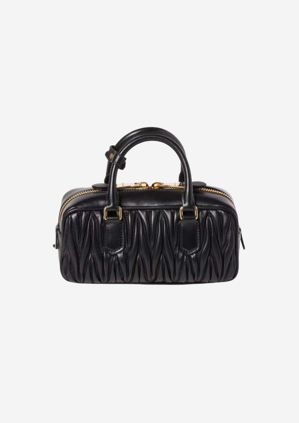 MIU MIU BORSA ARCADIE EN NAPPA MATELASSÉ RÉGULIER NOIR