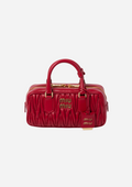 MIU MIU BORSA ARCADIE AUS NAPPA MATELASSÉ REGULAR ROT