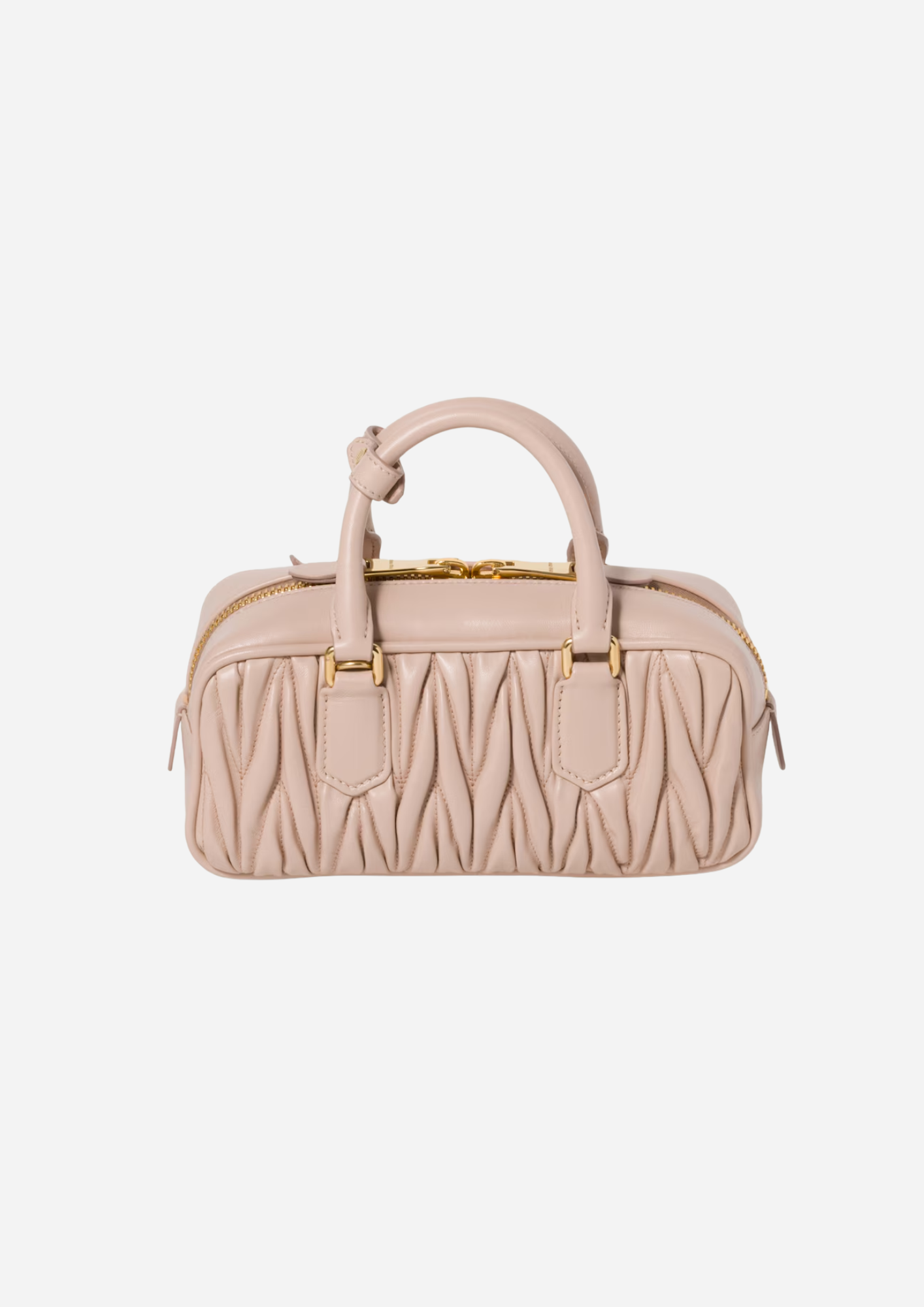 MIU MIU BORSA ARCADIE AUS NAPPA MATELASSÉ REGULAR ROSÉ
