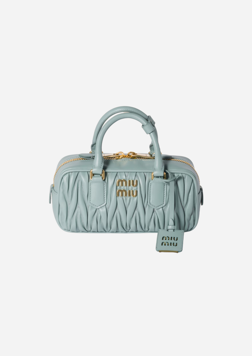 MIU MIU ARCADIE BAG IN REGULAR NAPPA QUILTED SAP GREEN