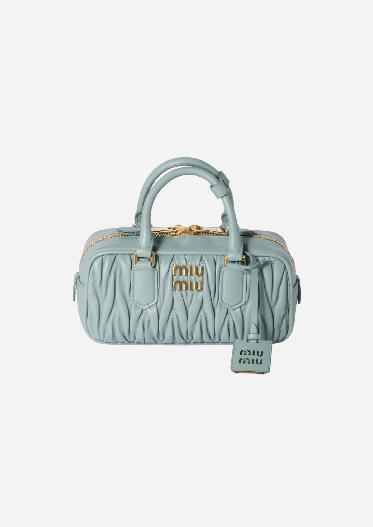 MIU MIU ARCADIE BAG IN REGULAR NAPPA QUILTED SAP GREEN