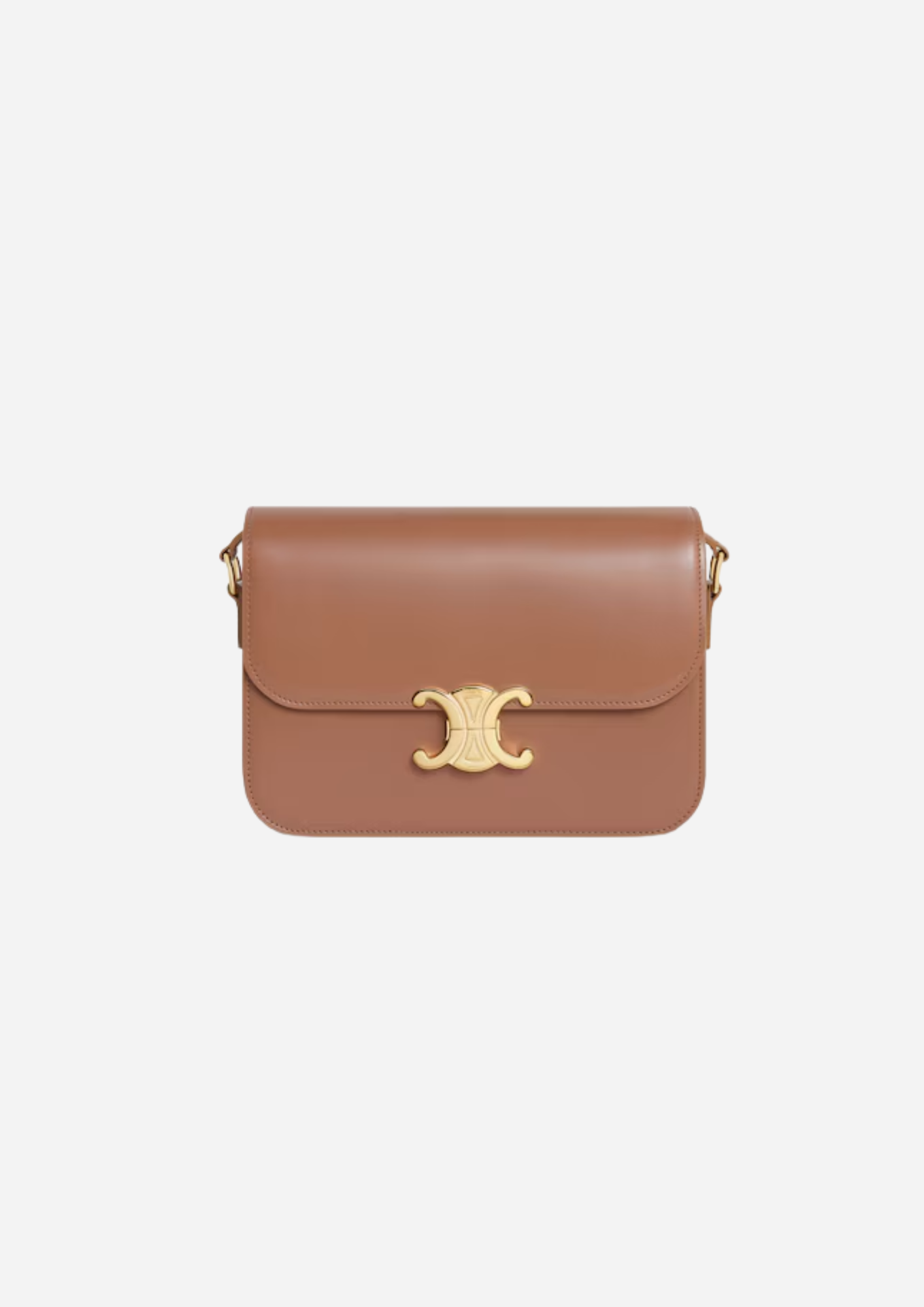 CELINE BORSA TRIOMPHE CLASSIQUE IN PELLE DI VITELLO LUCIDA BRONZO