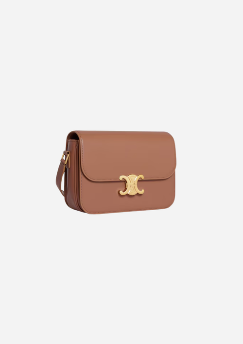 CELINE BORSA TRIOMPHE CLASSIQUE IN PELLE DI VITELLO LUCIDA BRONZO