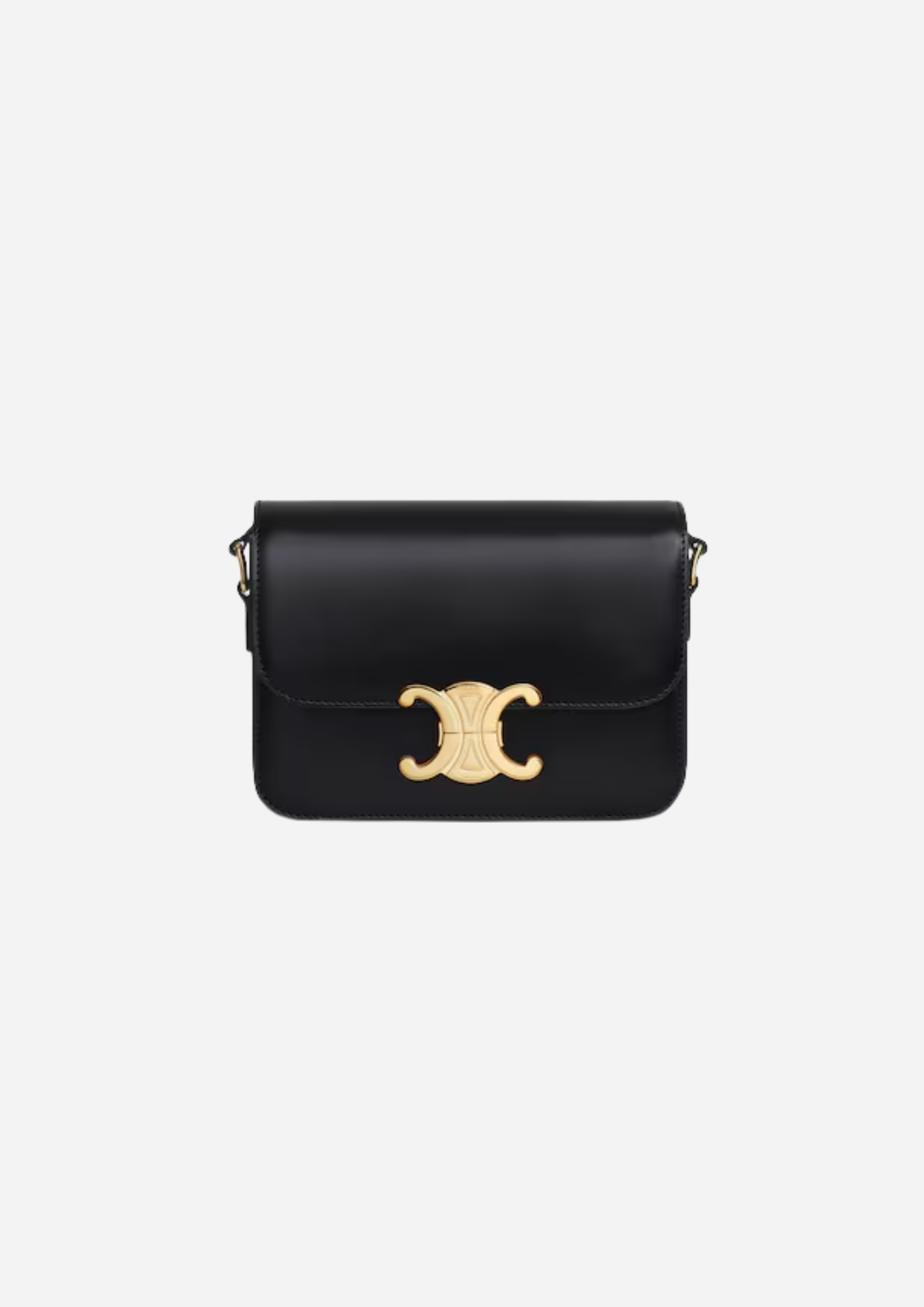 CELINE BORSA TEEN TRIOMPHE IN PELLE DI VITELLO LUCIDA NERA