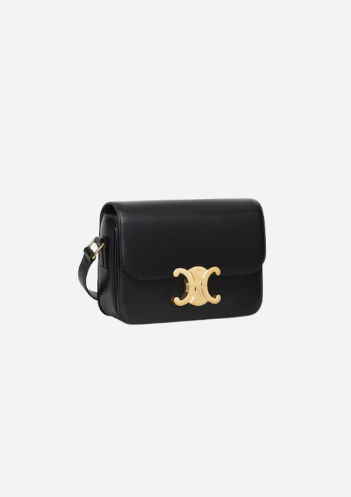 CELINE BORSA TEEN TRIOMPHE IN PELLE DI VITELLO LUCIDA NERA