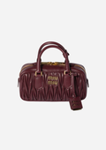 MIU MIU ARCADIE BAG IN REGULAR NAPPA QUILTED BORDEAUX