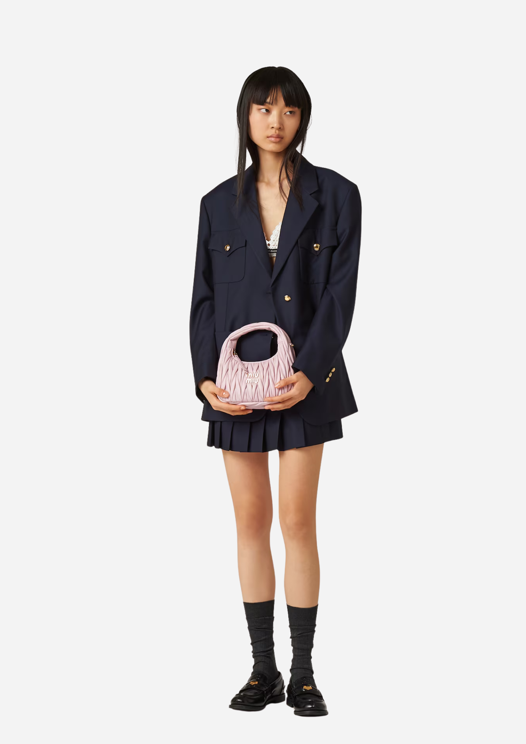 MIU MIU HOBO WANDER KLEIN NAPPA MATELASSÉ ALABASTER