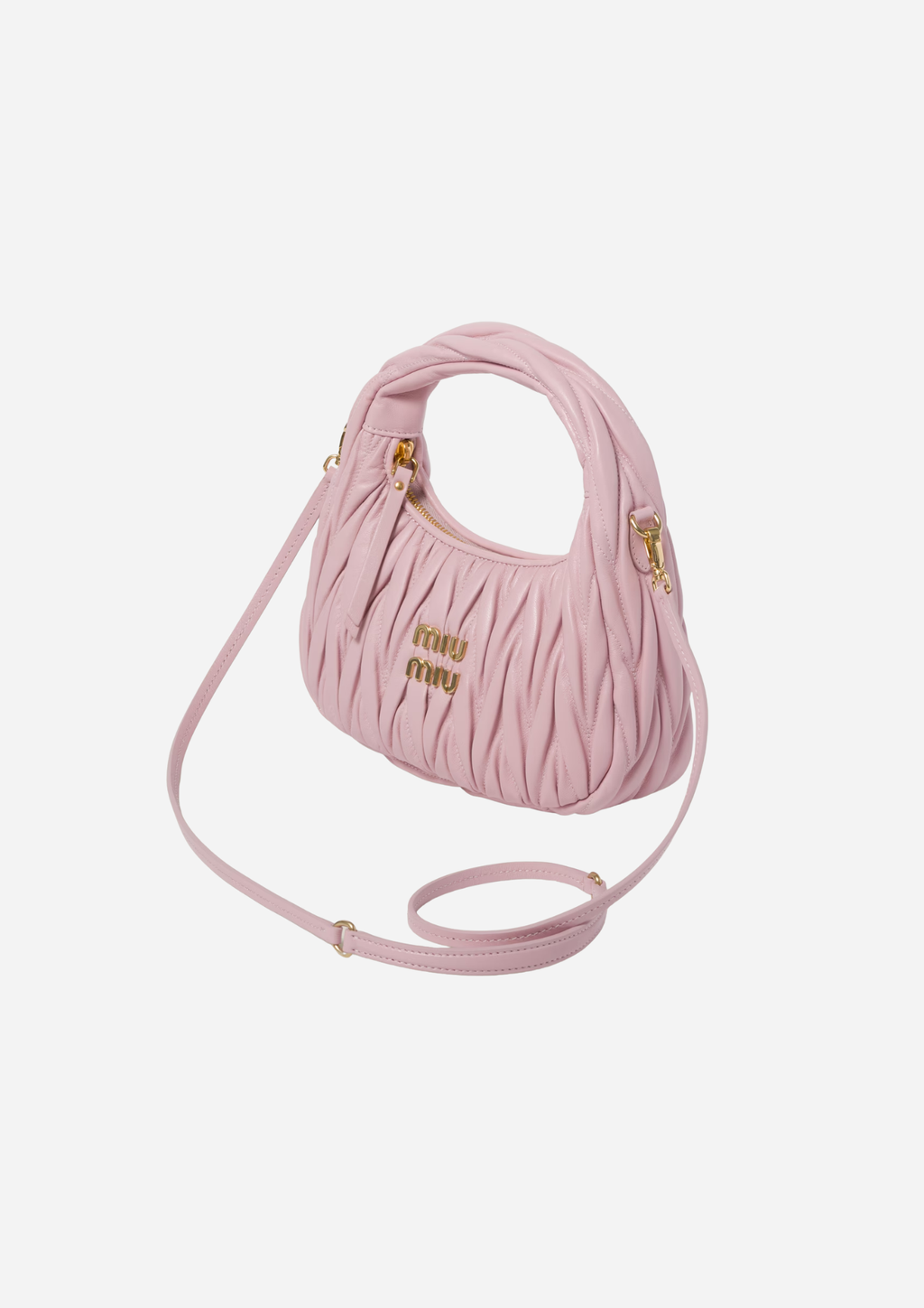 MIU MIU HOBO WANDER KLEIN NAPPA MATELASSÉ ALABASTER