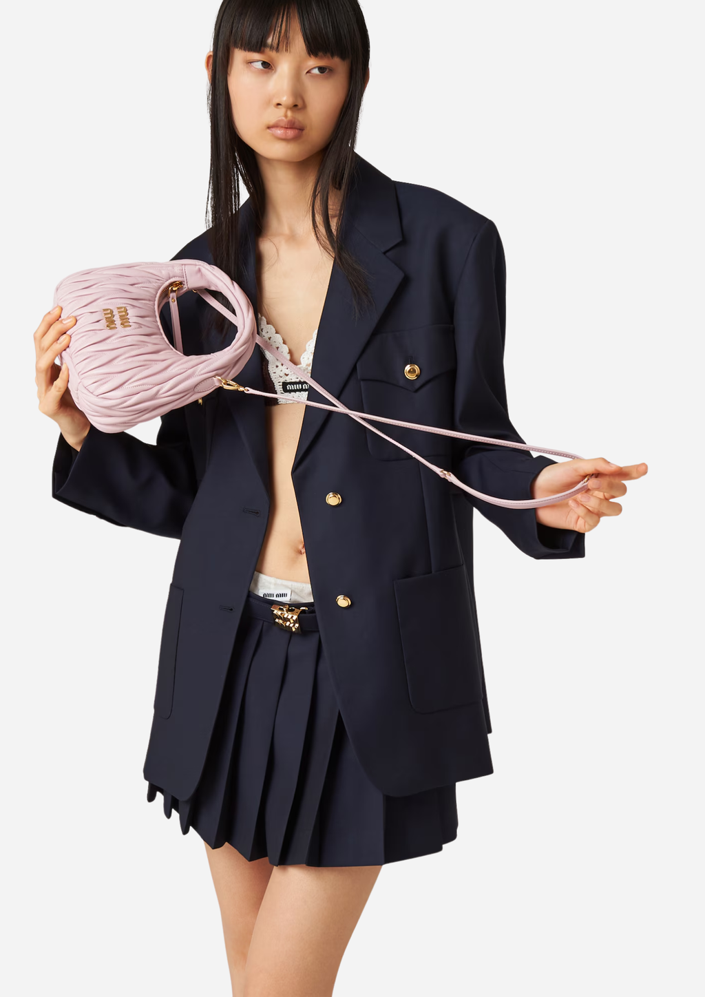 MIU MIU HOBO WANDER KLEIN NAPPA MATELASSÉ ALABASTER