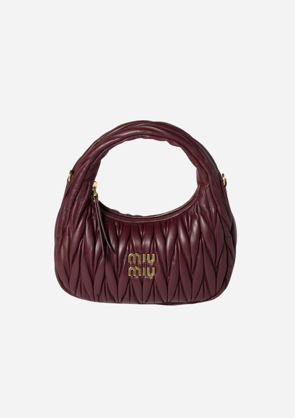 MIU MIU HOBO WANDER KLEIN NAPPA MATELASSÉ BORDEAUX