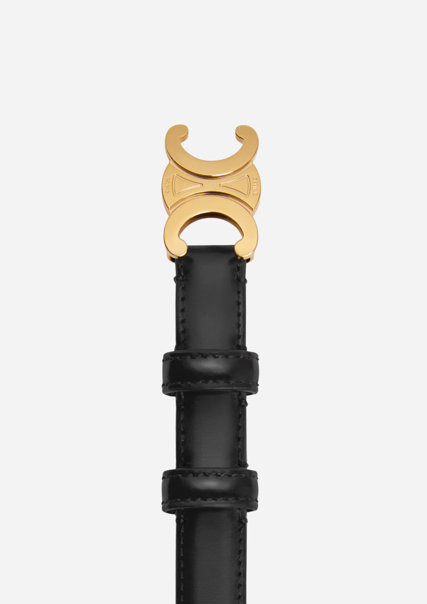 CINTURA CELINE TRIOMPHE PICCOLA DA 25 MM IN PELLE DI VITELLO LISCIA