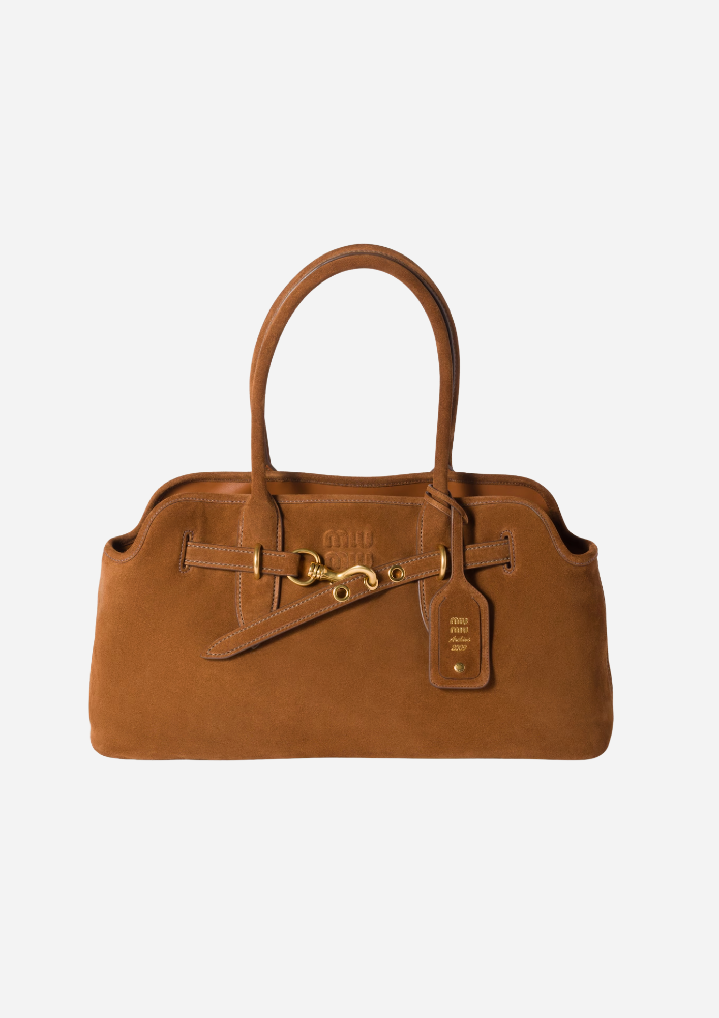 MIU MIU BORSA AVENTURE IN PELLE SCAMOSCIATA ROVERE