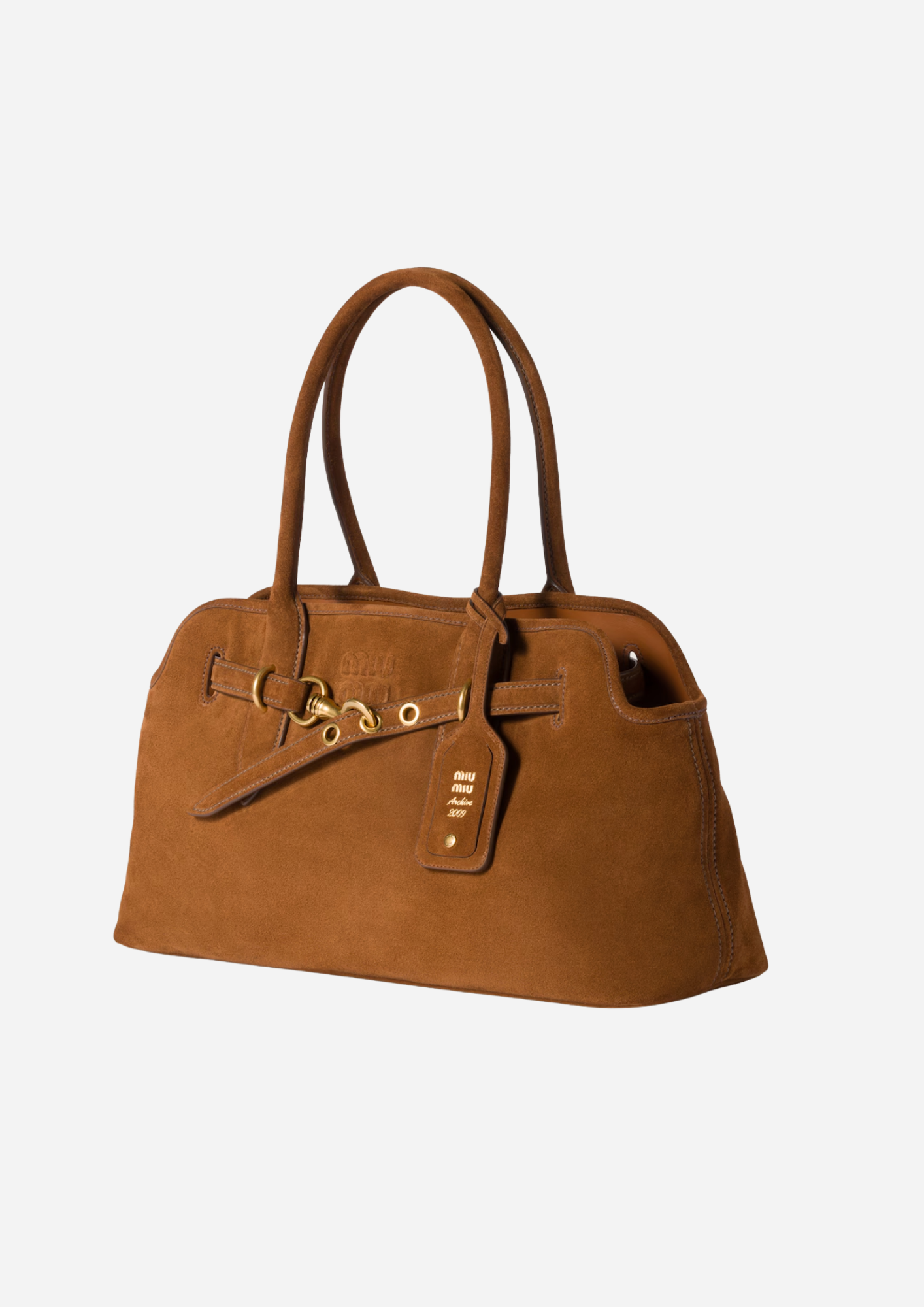 MIU MIU BORSA AVENTURE IN PELLE SCAMOSCIATA ROVERE