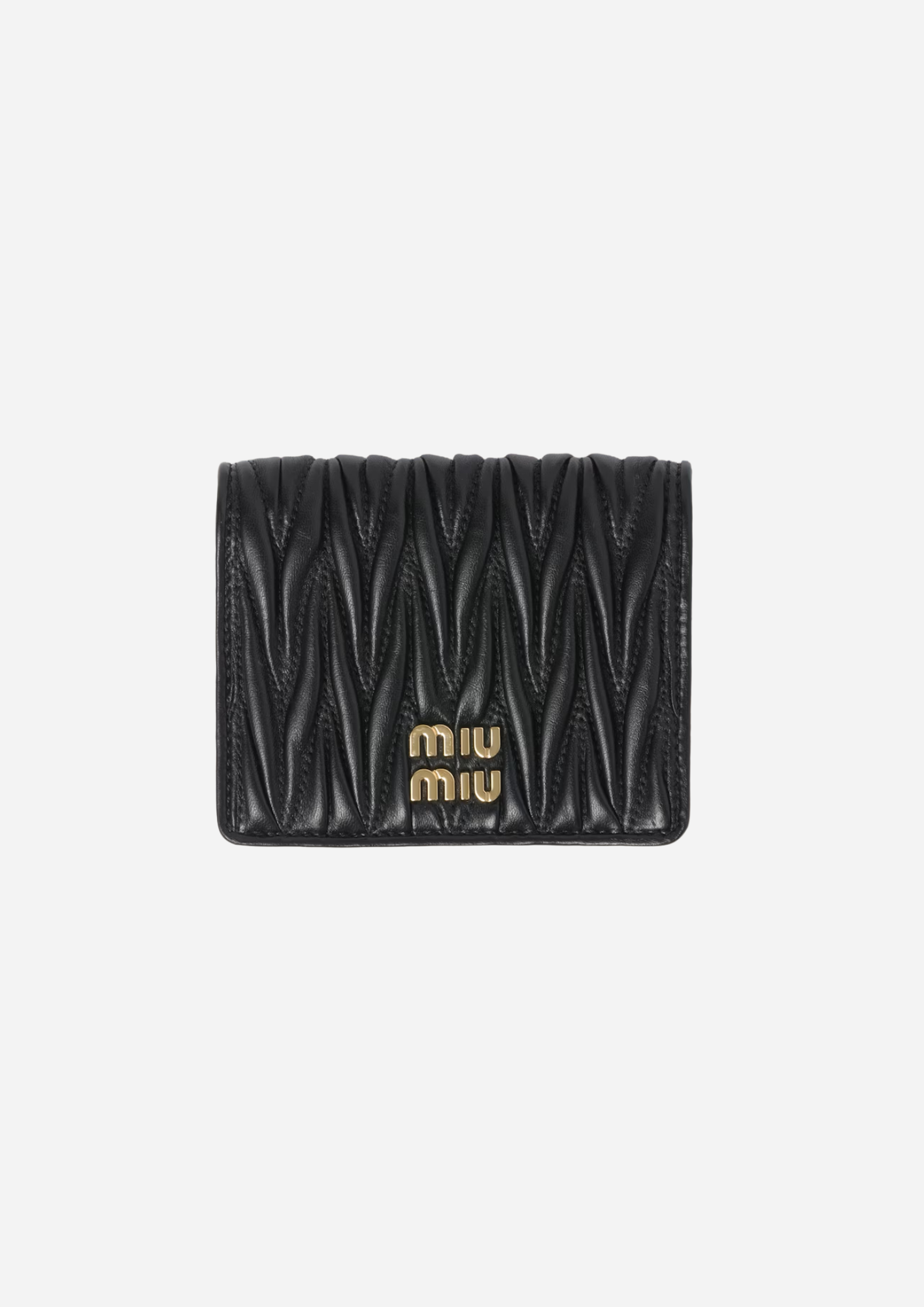MIU MIU PORTAFOGLIO PICCOLO IN NAPPA MATELASSÉ NERO