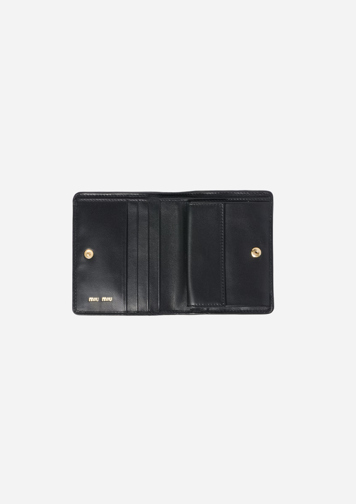 MIU MIU PORTAFOGLIO PICCOLO IN NAPPA MATELASSÉ NERO