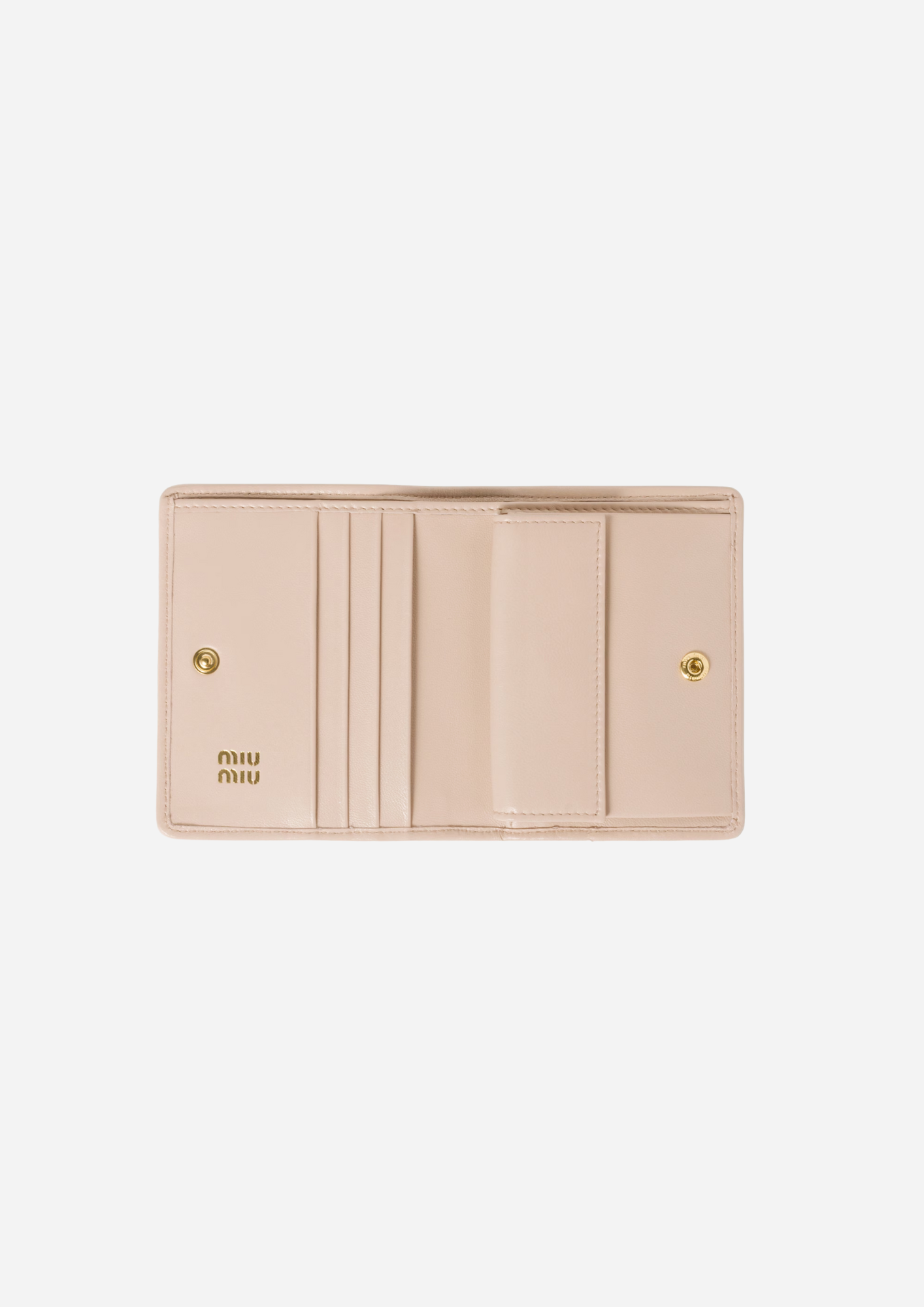 MIU MIU KLEINES PORTEMONNAIE AUS MATELASSÉ NAPPA IN ROSÉ
