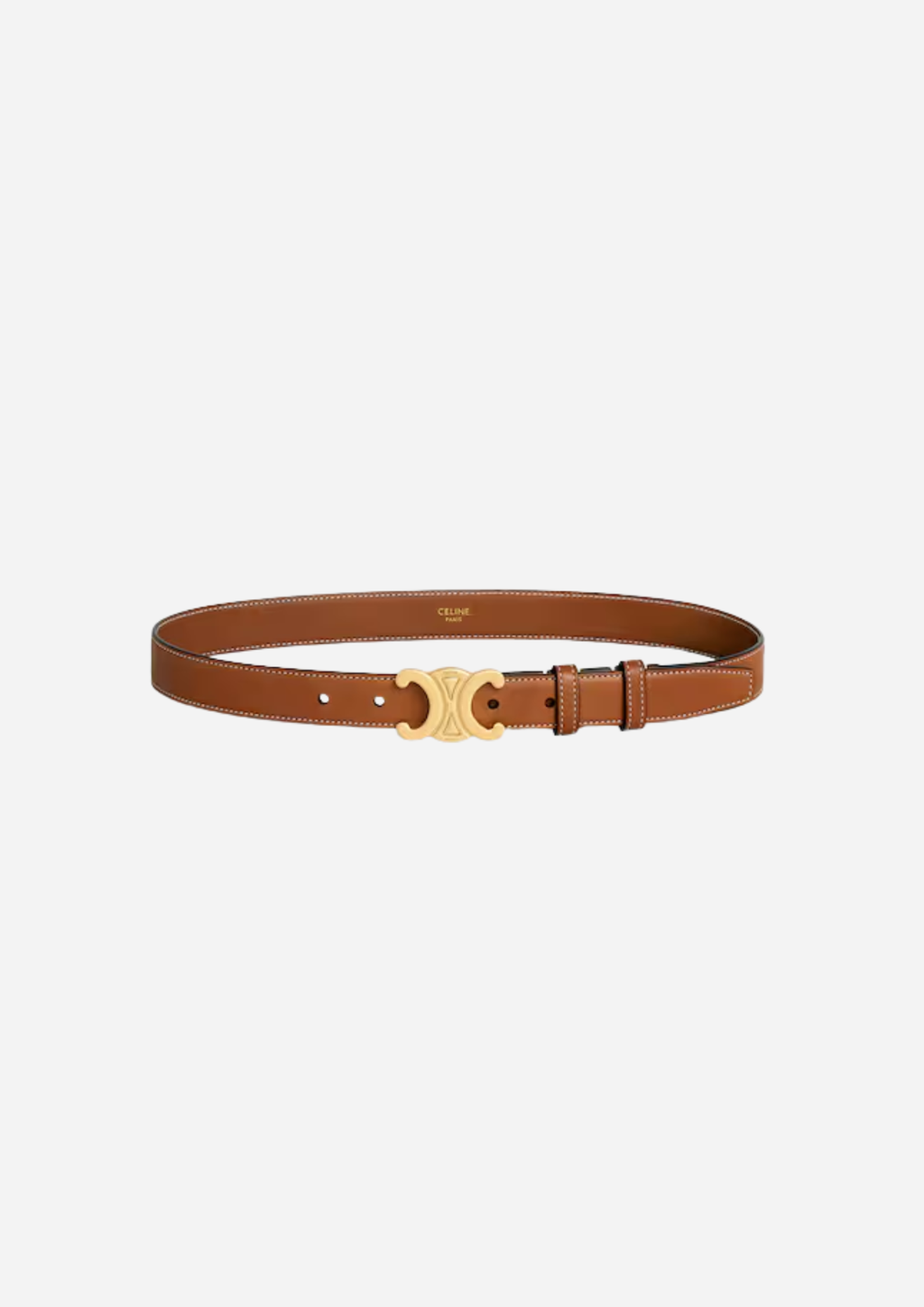 CELINE TRIOMPHE KLEINER 25 MM GÜRTEL AUS NATURKALBSLEDER