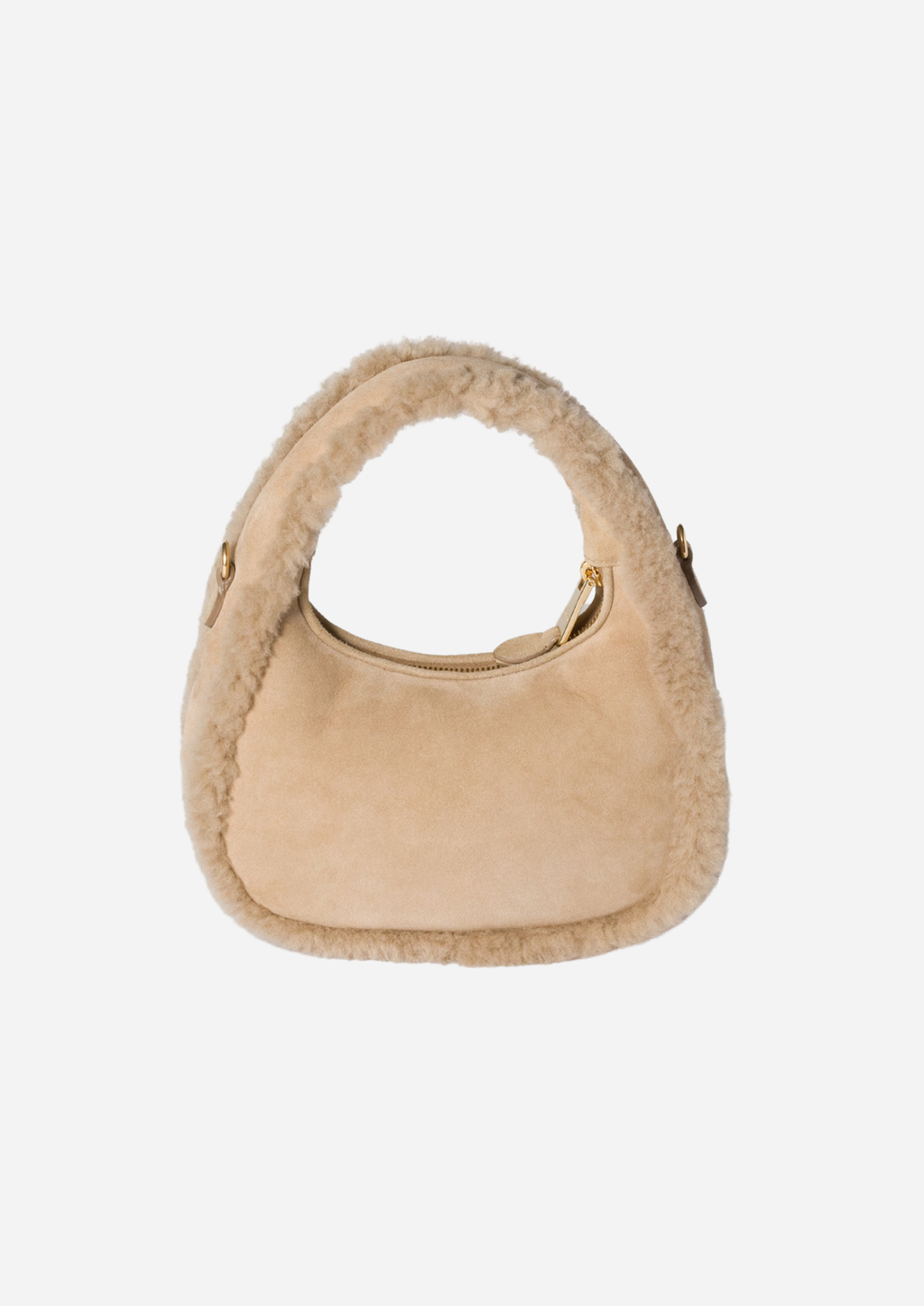 MIU MIU HOBO WANDER AUS SANDFARBENEM LAMMFELL