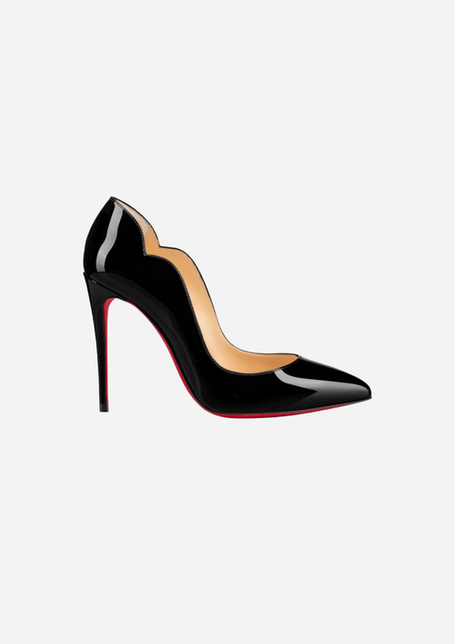 Christian Louboutin Hot Chick Décolleté 100 mm in Pelle Verniciata Nera