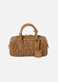 MIU MIU BORSA ARCADIE IN NAPPA MATELASSÉ REGULAR CARAMEL
