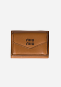 MIU MIU PORTAFOGLIO PICCOLO IN PELLE COGNAC