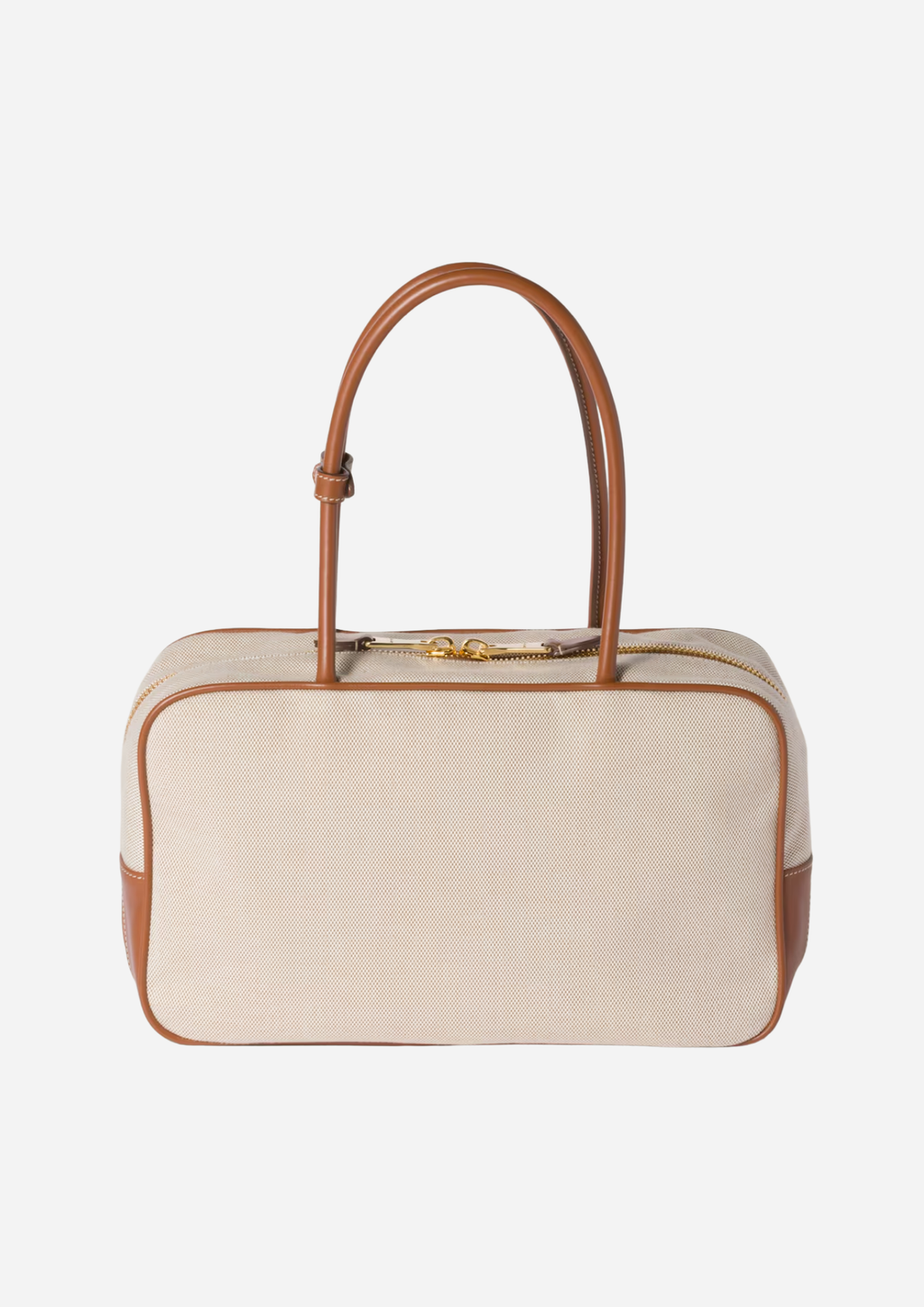 MIU MIU GROSSE BEAU TASCHE AUS CANVAS UND BEIGE LEDER