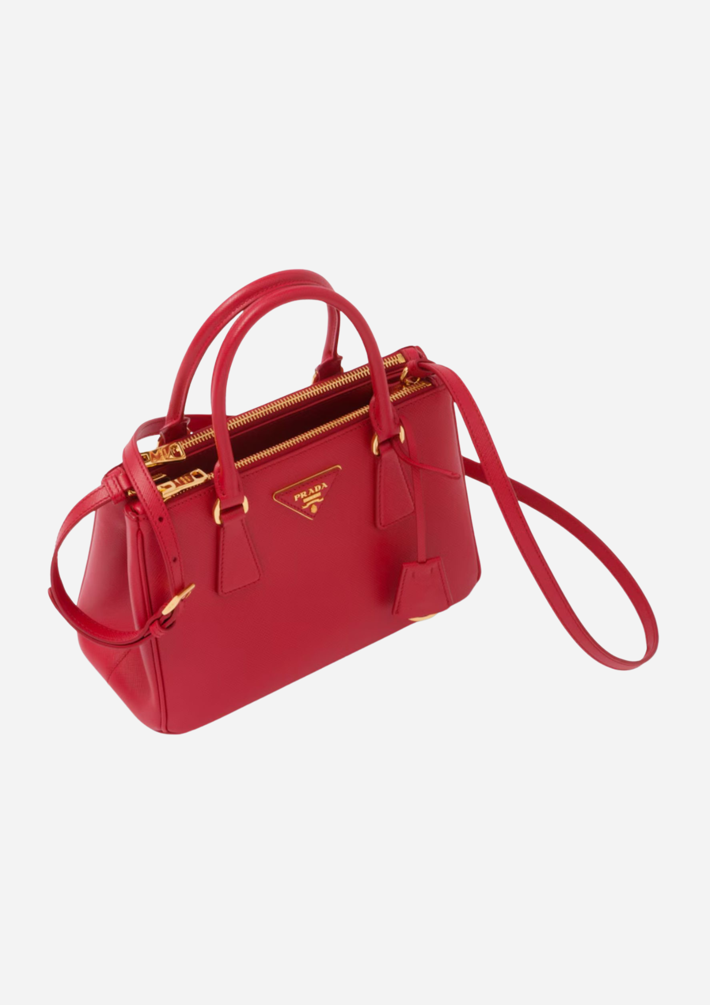 PRADA GALLERIA MINI-TASCHE AUS ROTEM SAFFIANO
