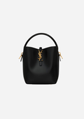 SAINT LAURENT LE 37 SMALL TASCHE AUS SCHWARZEM HOCHGLANZLEDER