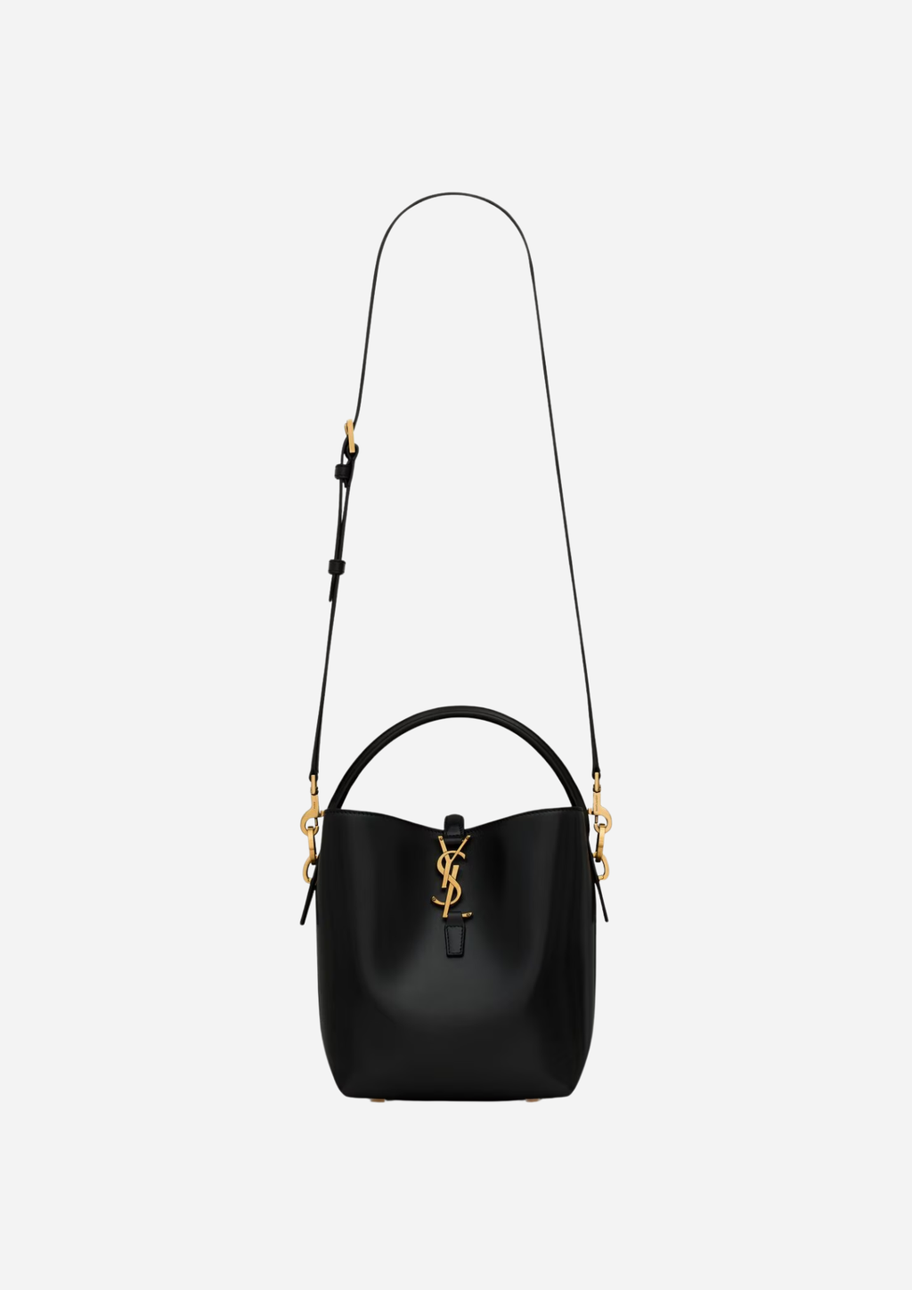 SAINT LAURENT LE 37 SMALL TASCHE AUS SCHWARZEM HOCHGLANZLEDER
