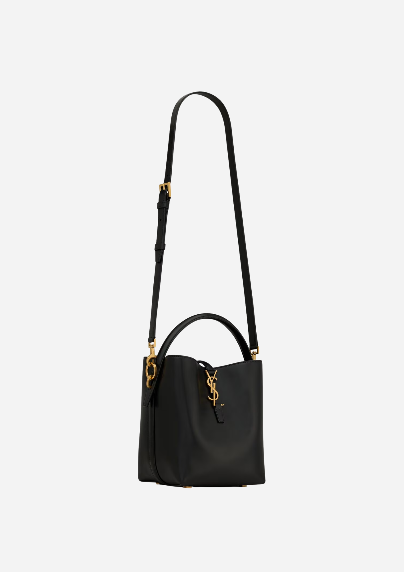 SAINT LAURENT BORSA LE 37 SMALL IN PELLE LUCIDA NERA