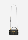 SAINT LAURENT GABY VANITY BAG MEDIUM AUS SCHWARZEM LAMMLEDER