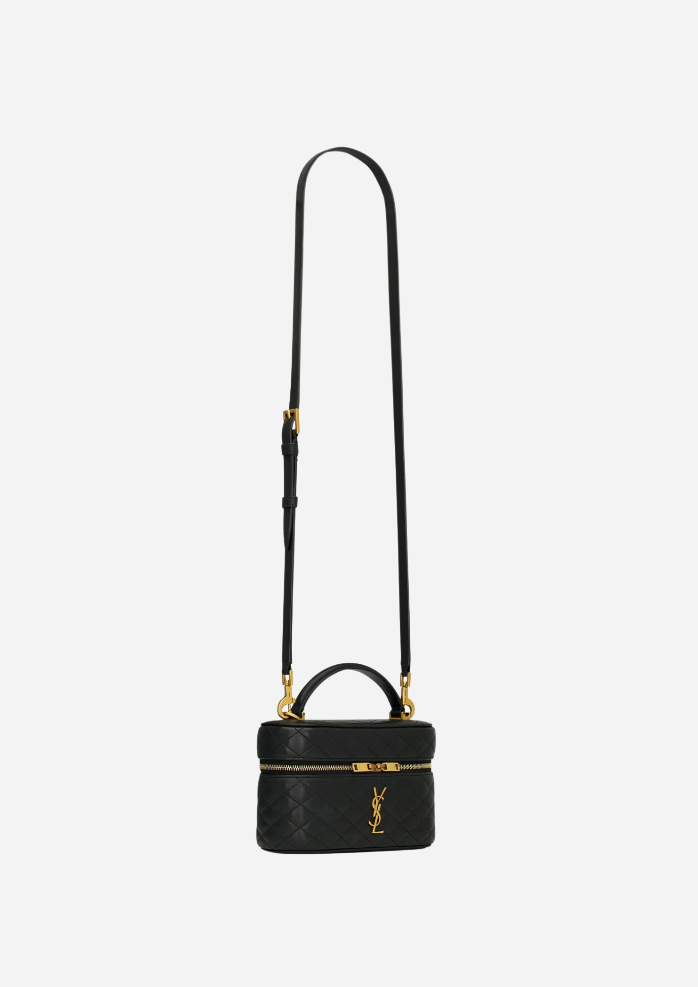 SAINT LAURENT BORSA GABY VANITY MEDIUM IN PELLE DI AGNELLO NERA
