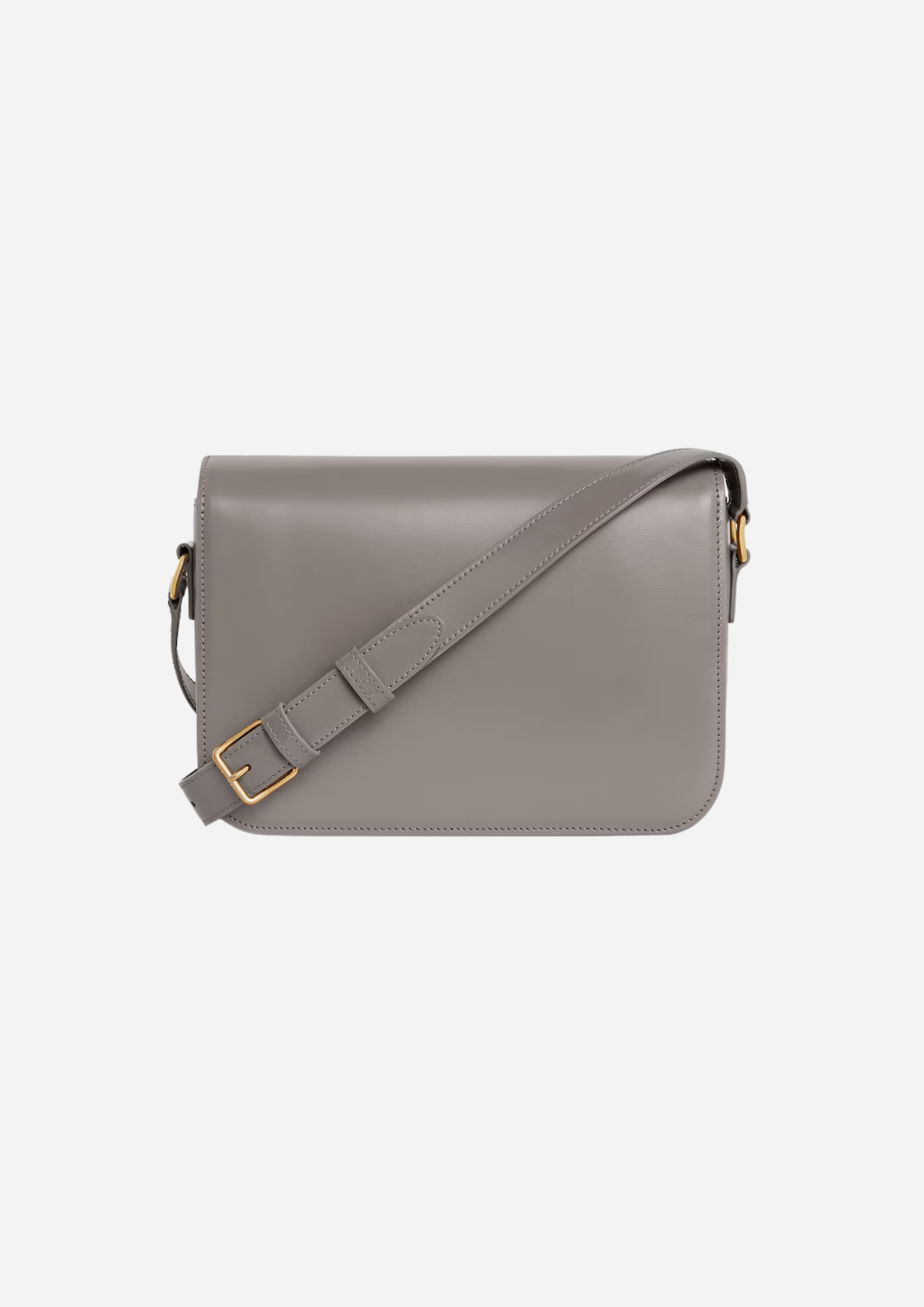 CELINE BORSA TRIOMPHE CLASSIQUE IN PELLE DI VITELLO LUCIDA GRIGIO