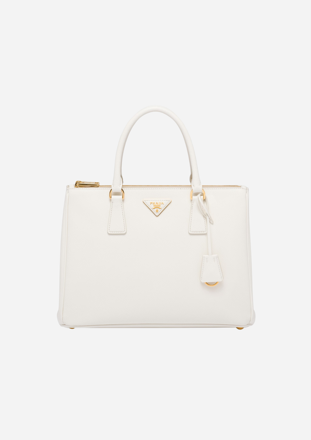 Borsa Prada Galleria Large in Saffiano Bianca