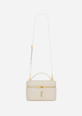 Saint Laurent Borsa Gaby Vanity Large in Pelle di Agnello Bianca