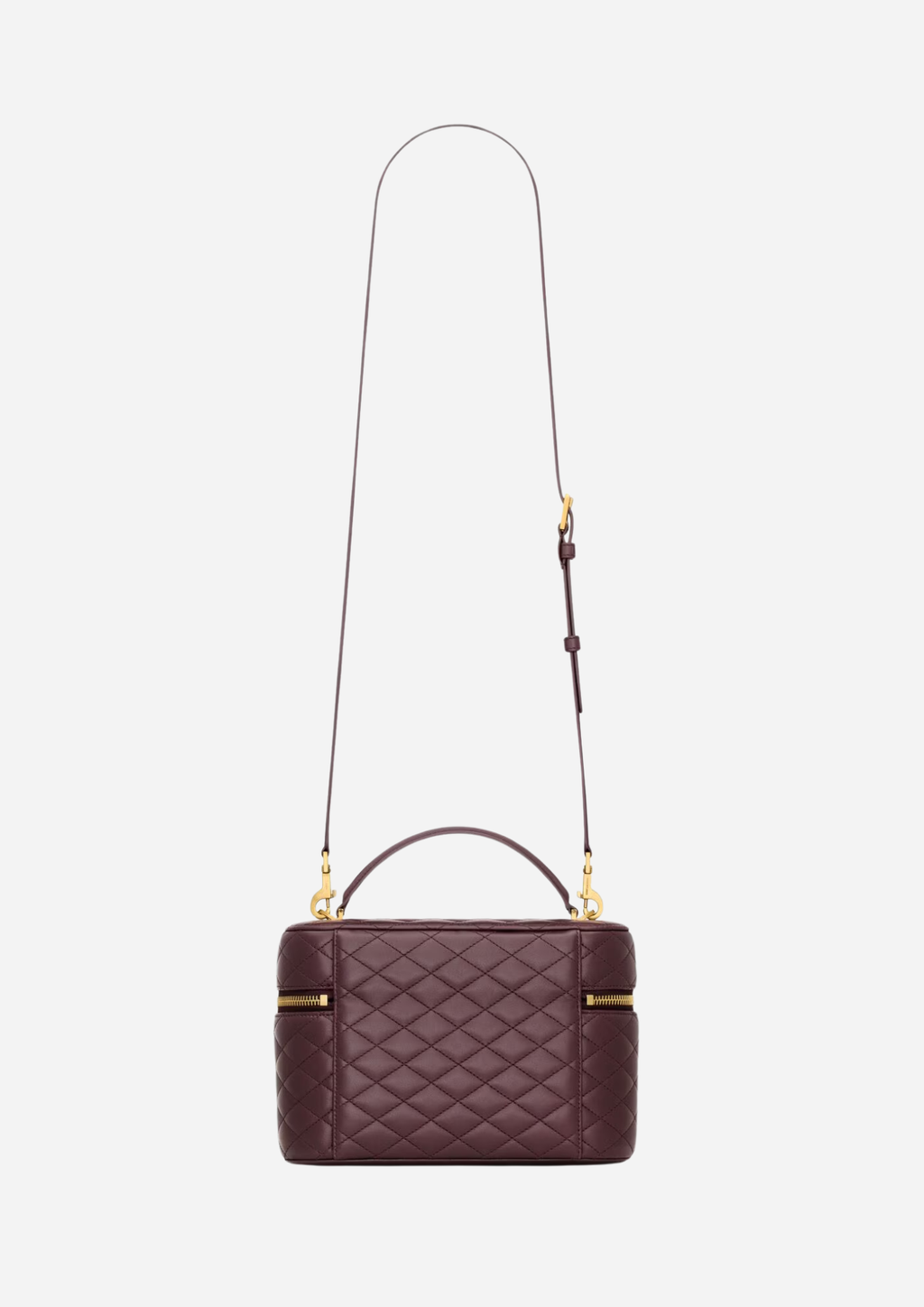Saint Laurent Borsa Gaby Vanity Large in Pelle di Agnello Rouge Cabernet