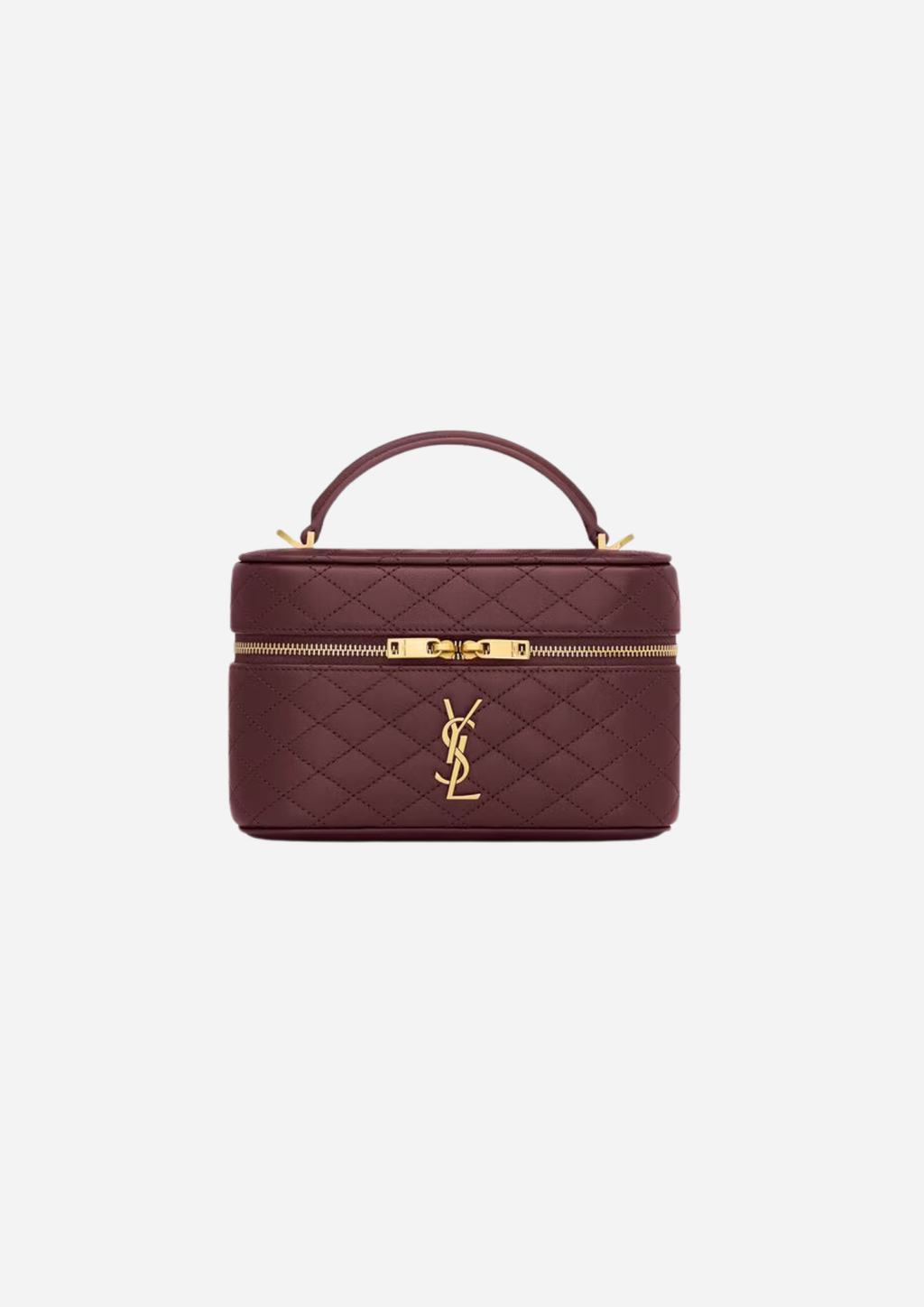 Saint Laurent Borsa Gaby Vanity Medium in Pelle di Agnello Rouge Cabernet