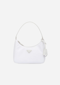 Prada Borsa Mini Re-Edition 2005 in Re-Nylon e Saffiano Bianca