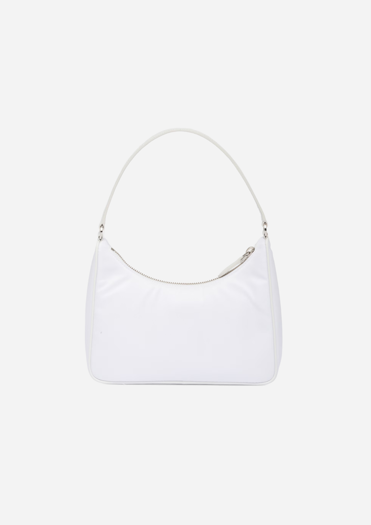 Prada Borsa Mini Re-Edition 2005 in Re-Nylon e Saffiano Bianca